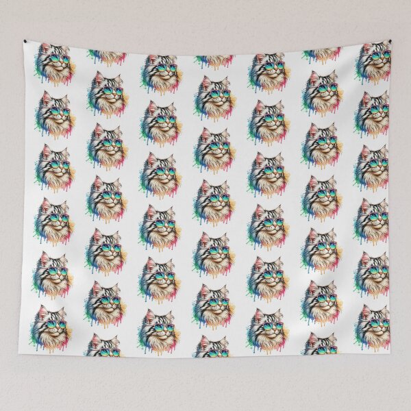 Item preview, Watercolor American Bobtail Cat Wearing Sunglasses designed and sold by TheAnimalZ00.
