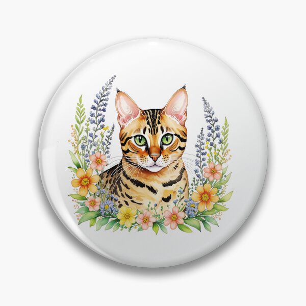 Item preview, Bengal Cat And Flowers designed and sold by TheAnimalZ00.