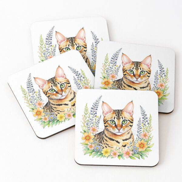 Item preview, Bengal Cat And Flowers designed and sold by TheAnimalZ00.