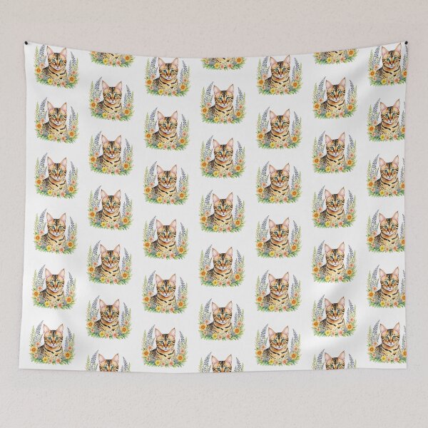 Item preview, Bengal Cat And Flowers designed and sold by TheAnimalZ00.