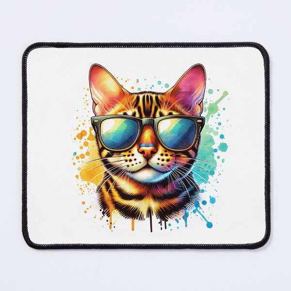 Item preview, Watercolor Bengal Cat Wearing Sunglasses designed and sold by TheAnimalZ00.