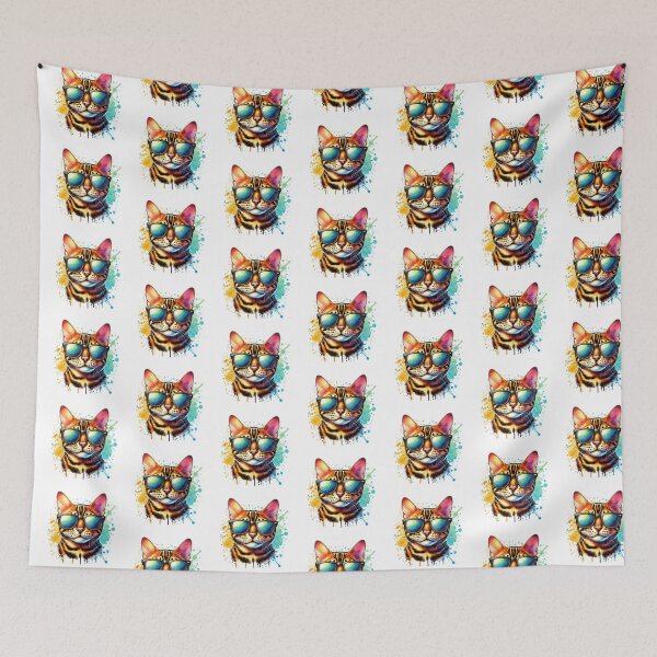 Item preview, Watercolor Bengal Cat Wearing Sunglasses designed and sold by TheAnimalZ00.