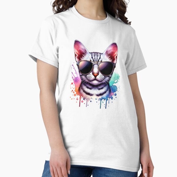 Item preview, Watercolor Egyptian Mau Cat Wearing Sunglasses designed and sold by TheAnimalZ00.