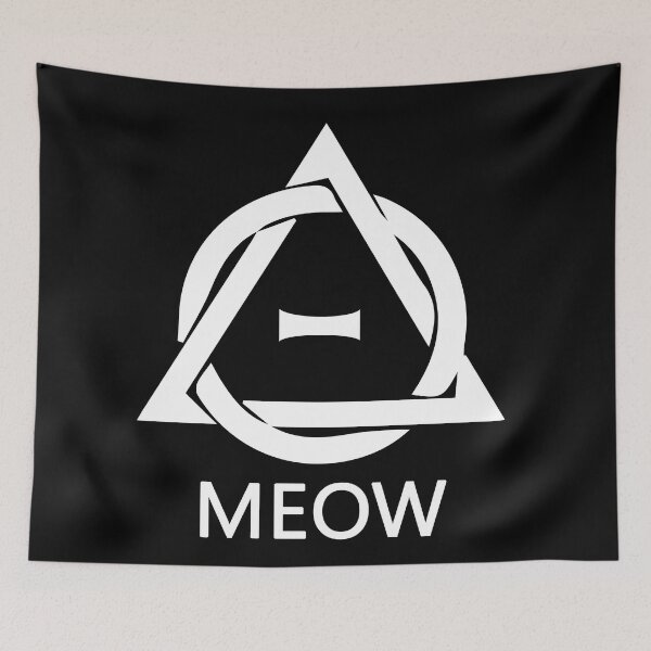 Item preview, Theta-Delta Therian Symbol Therianthropy WHITE "MEOW" designed and sold by PD Therian.