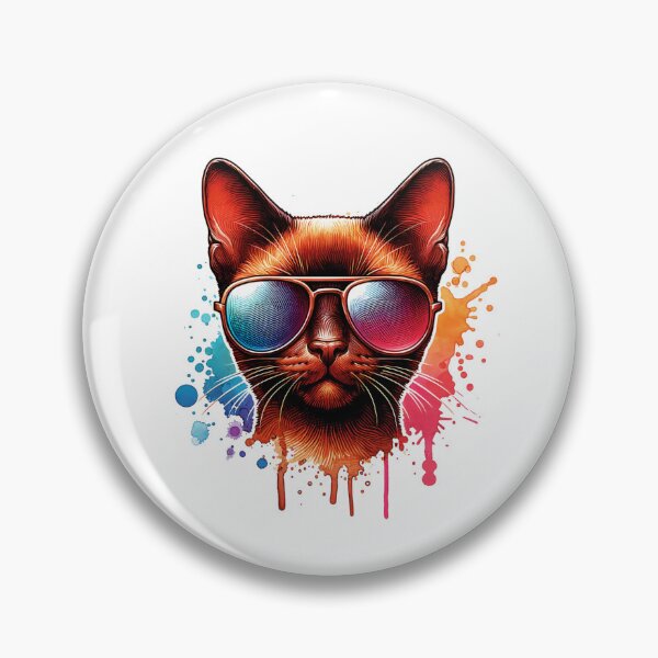 Item preview, Watercolor Havana Brown Cat Wearing Sunglasses designed and sold by TheAnimalZ00.