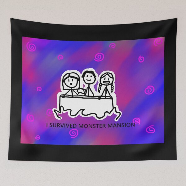 Item preview, (Tapestry) I SURVIVED MONSTER MANSION designed and sold by NeverTrustFart.