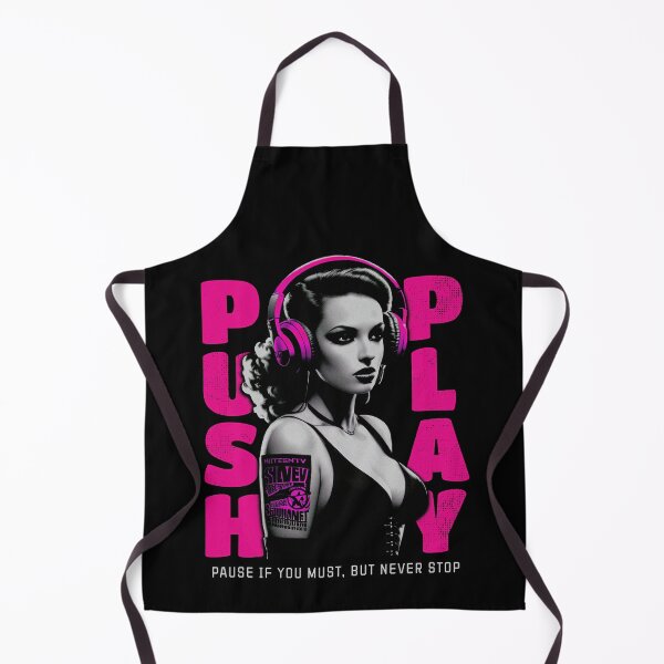 Item preview, Push Play - Never Stop - Techno Music DJ Life designed and sold by Urban-Alien.