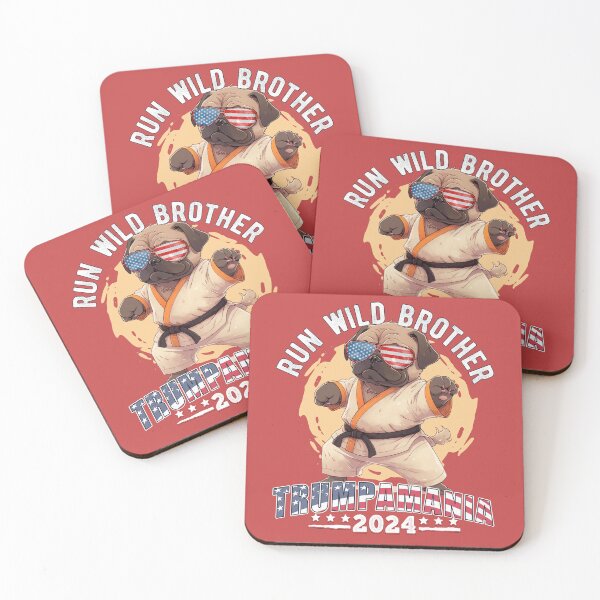 Item preview, International Dog Month Run Wild Brother Trumpamania 2024 Election USA Patriotic designed and sold by Ransyn Art.