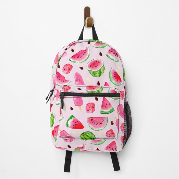 Item preview, Watercolor Watermelon Pattern (Pink Background) designed and sold by andrebalest.art.