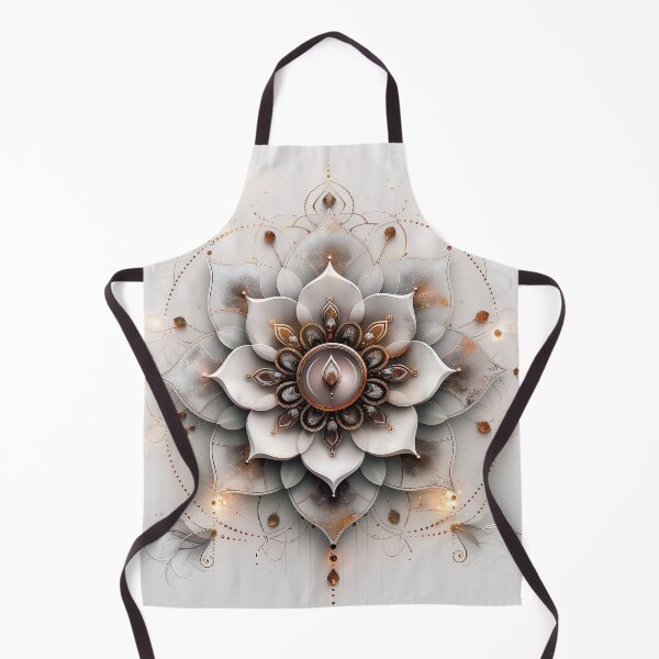 Item preview, Luxurious White and Gold Ornate Mandala Art for Home Decor and Fashion designed and sold by TahliaNewland.