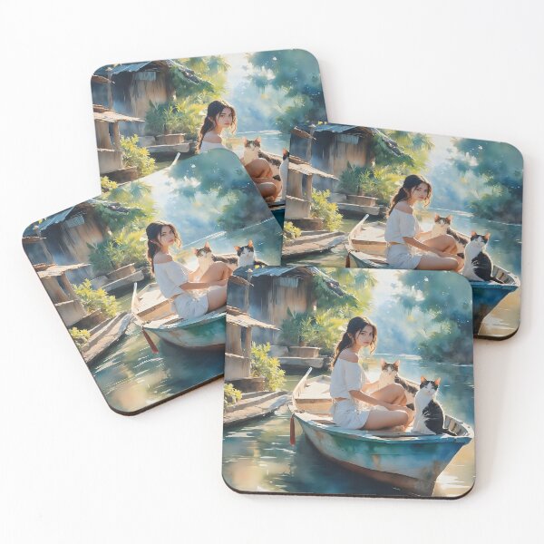 Item preview, Thai canal scenery and Cats designed and sold by Sijtipat.