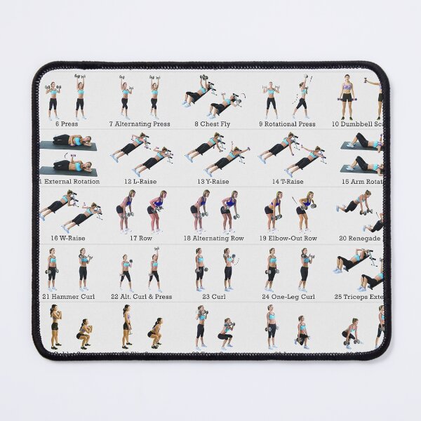 Item preview, Dumbbell Workout Chart Exercise designed and sold by Ornellaher.