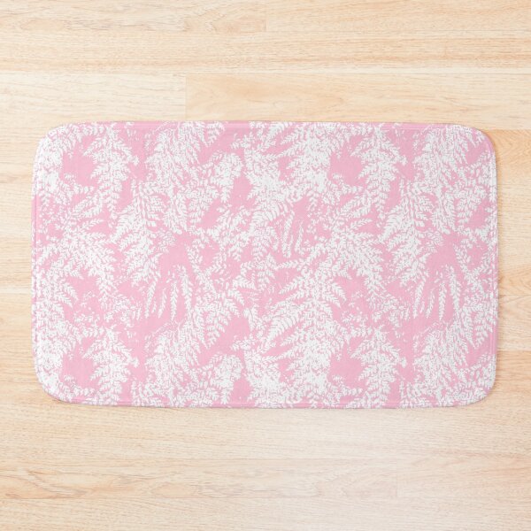 Item preview, Hawaiian Palapalai Fern Impressions-White on pink designed and sold by Linda Maliuana.
