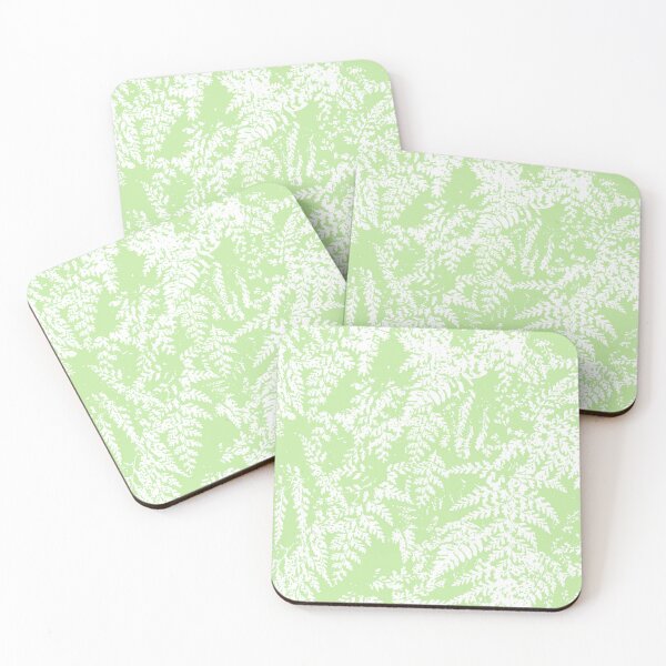 Item preview, Impresiones de helecho palapalai hawaiano: blanco sobre verde lima designed and sold by Linda Maliuana.