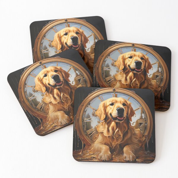 Item preview, The Time-Traveling Golden Retriever⏳ designed and sold by dogillustration.