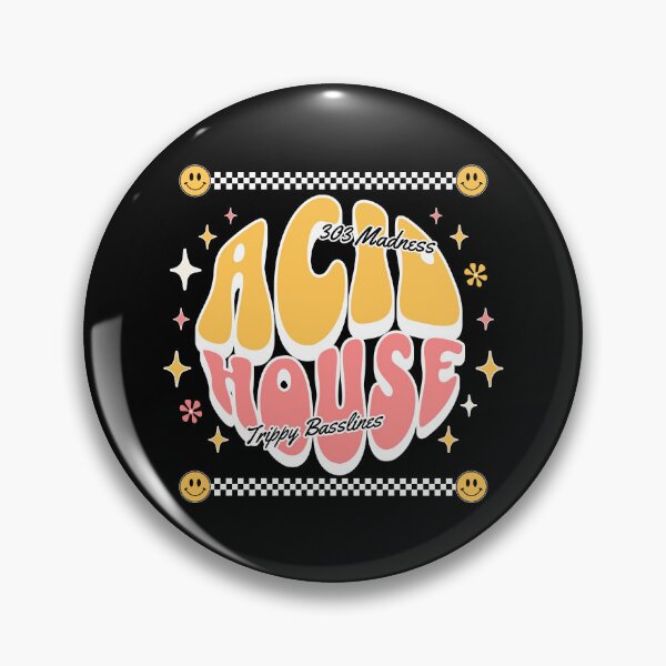 Item preview, ACID HOUSE  - Trippy Basslines (white)  designed and sold by Discothreadz.