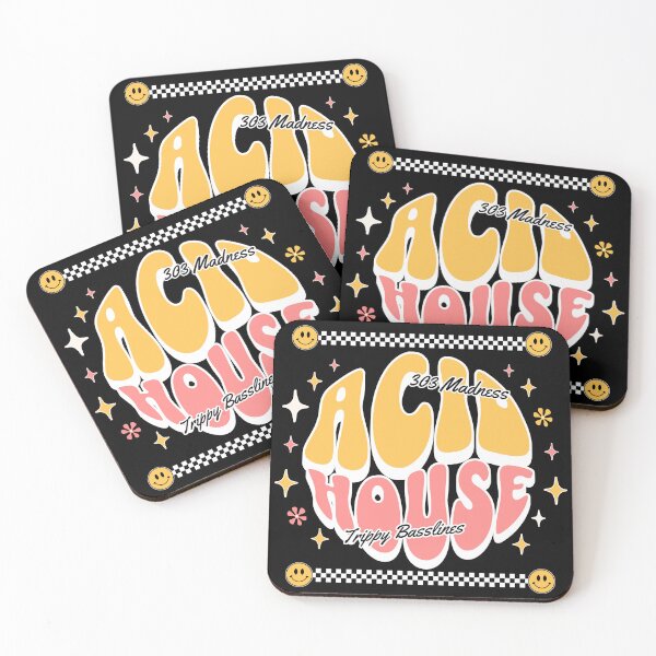 Item preview, ACID HOUSE  - Trippy Basslines (white)  designed and sold by Discothreadz.