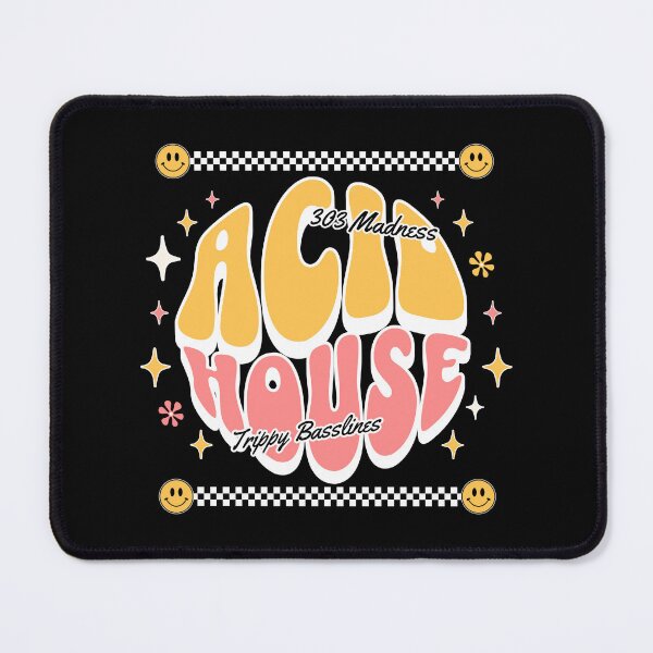 Item preview, ACID HOUSE  - Trippy Basslines (white)  designed and sold by Discothreadz.