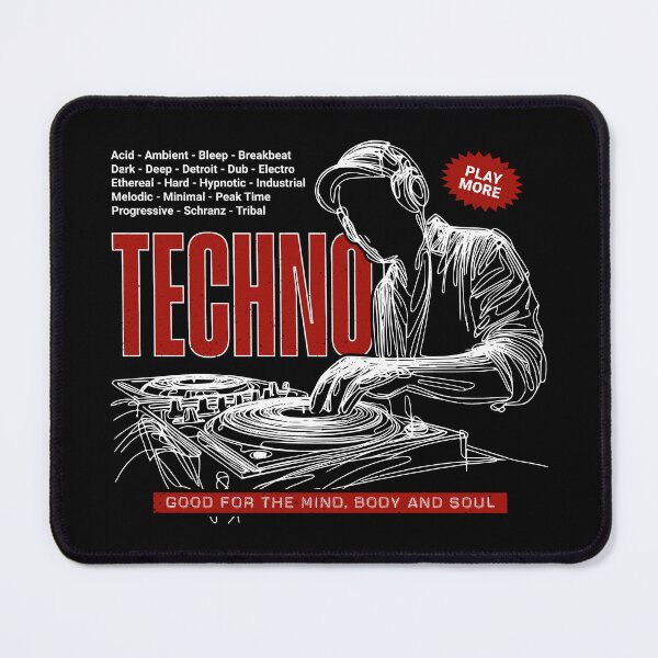 Item preview, Play More Techno - Music Lover DJ Life designed and sold by Urban-Alien.