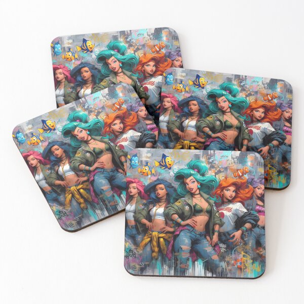 Item preview, Daughters of Triton in urban outfit, graffiti-style designed and sold by Ssevi.