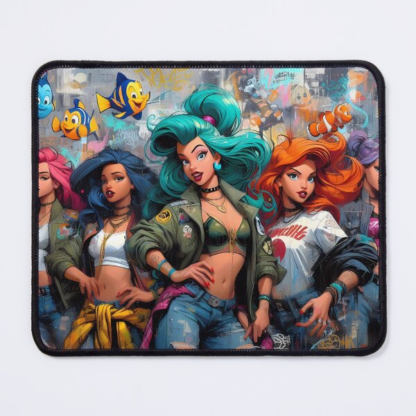 Item preview, Daughters of Triton in urban outfit, graffiti-style designed and sold by Ssevi.