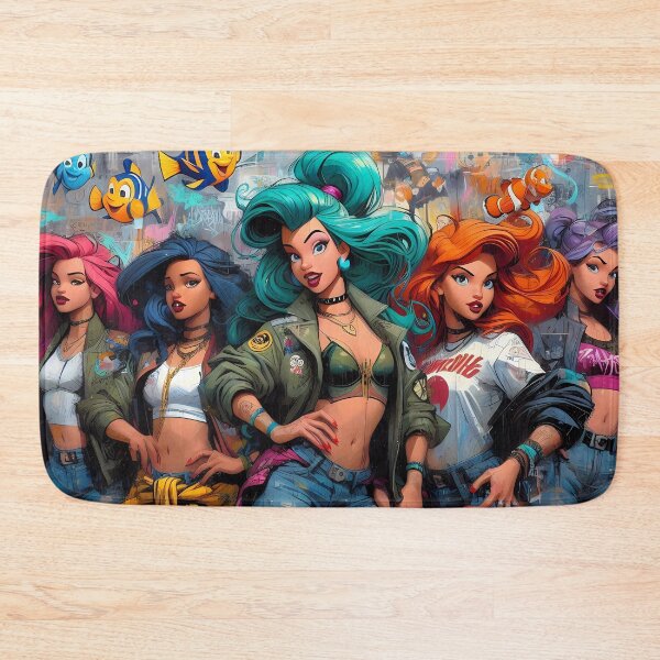 Item preview, Daughters of Triton in urban outfit, graffiti-style designed and sold by Ssevi.