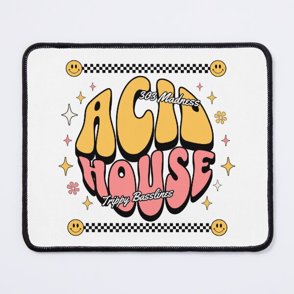 Item preview, ACID HOUSE  - Trippy Basslines (black)  designed and sold by Discothreadz.