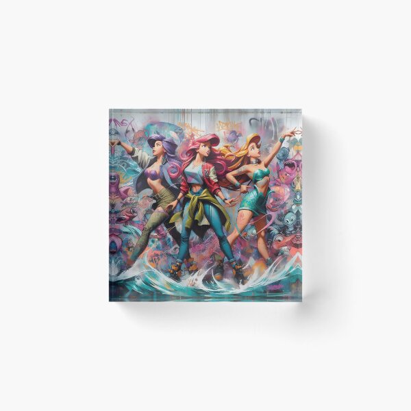 Item preview, Daughters of Triton in urban outfit, graffiti-style designed and sold by Ssevi.