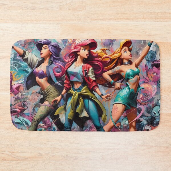 Item preview, Daughters of Triton in urban outfit, graffiti-style designed and sold by Ssevi.
