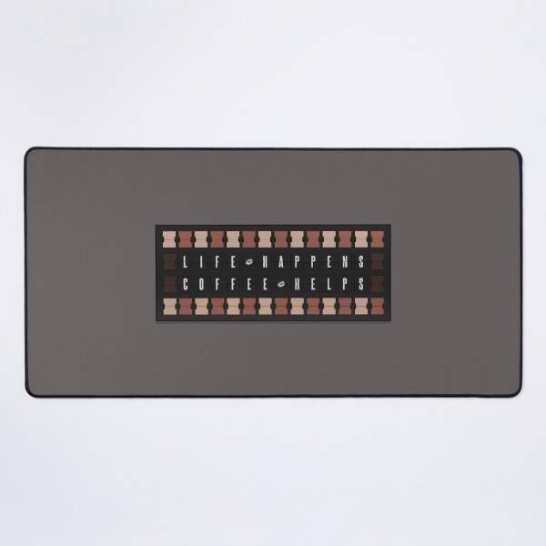 Item preview, Flipboard typography with 'Life Happens Coffee Help' letters and coffee beans designed and sold by trepiu.