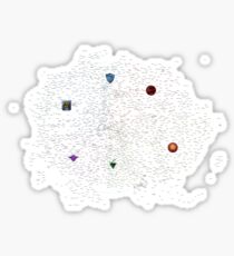 Map of the Inner Sphere ca. 3048 (transparent) Sticker