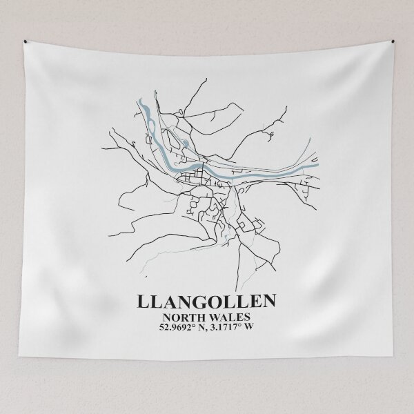Item preview, Llangollen North Wales Street Map Decor designed and sold by tbcreationsuk.