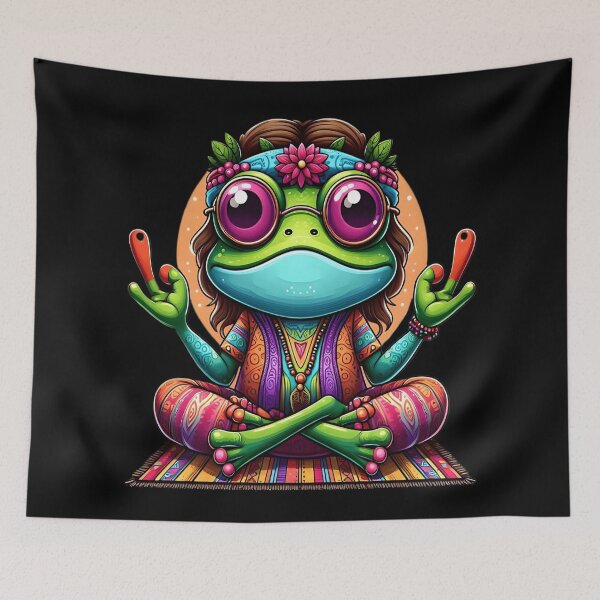 Item preview, Funny Yoga frog  designed and sold by GrowDrak.