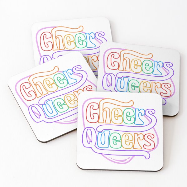 Item preview, Cheers Queers - LGBTQIA+ Support  designed and sold by SuchWowDesign.