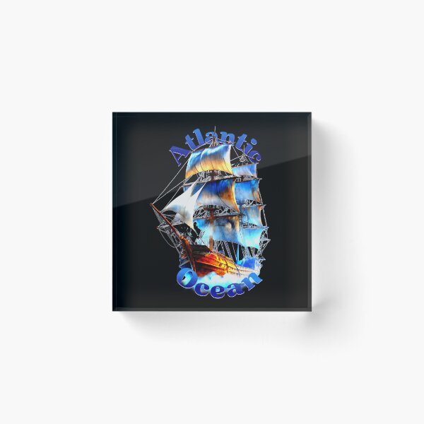 Item preview, Flying Dutchman Ghost Ship - Atlantic Ocean Art designed and sold by VikArtStudio.