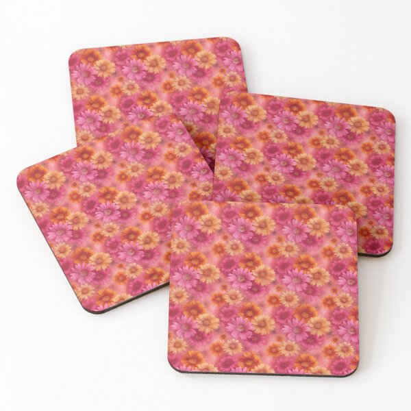 Item preview, Tropical pink and orange flower pattern, watercolor art designed and sold by patterncrow.