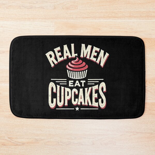 Item preview, Real Men Eat Cupcakes Funny Retro Design designed and sold by PantatKiller.