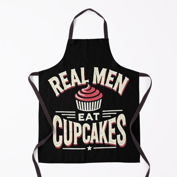Item preview, Real Men Eat Cupcakes Funny Retro Design designed and sold by PantatKiller.
