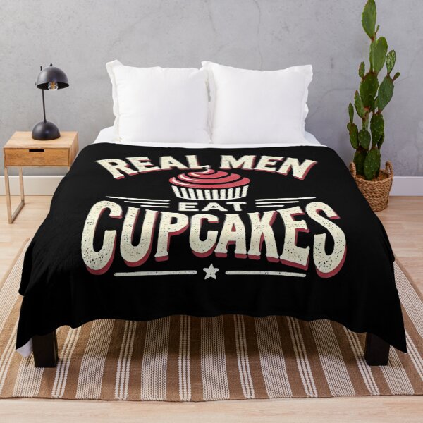 Item preview, Real Men Eat Cupcakes Funny Retro Design designed and sold by PantatKiller.