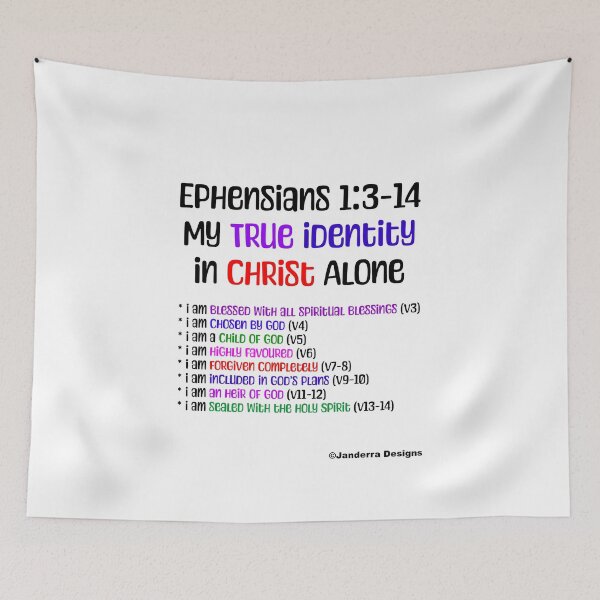 Item preview, Ephensians 1:3-14 My True identity in Christ Alone designed and sold by JanderraDesigns.
