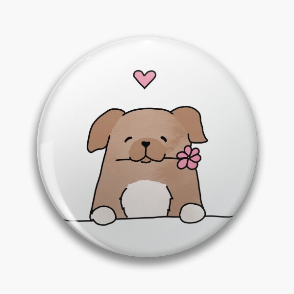 Item preview, Simple Dog with a Flower in Color designed and sold by haakondesign.
