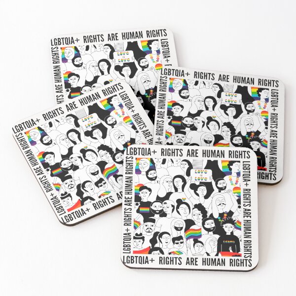 Item preview, LGBTQIA+ Rights are Human Rights, Pride designed and sold by SuchWowDesign.