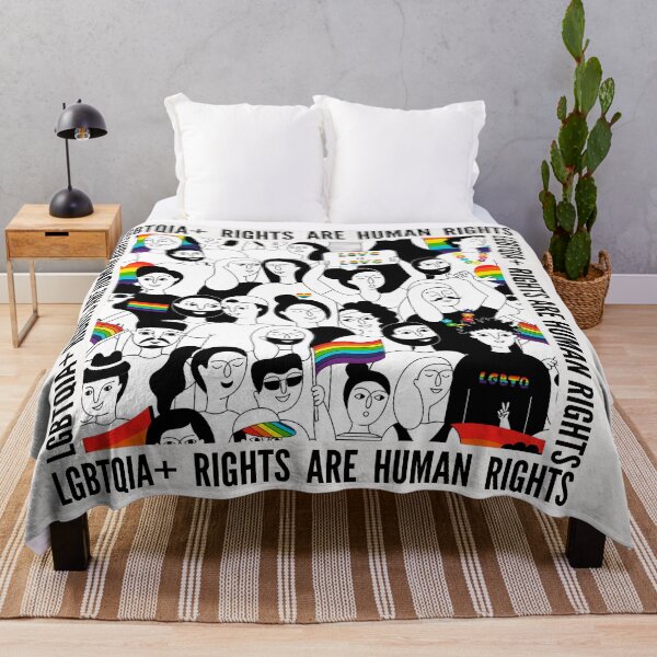 Item preview, LGBTQIA+ Rights are Human Rights, Pride designed and sold by SuchWowDesign.