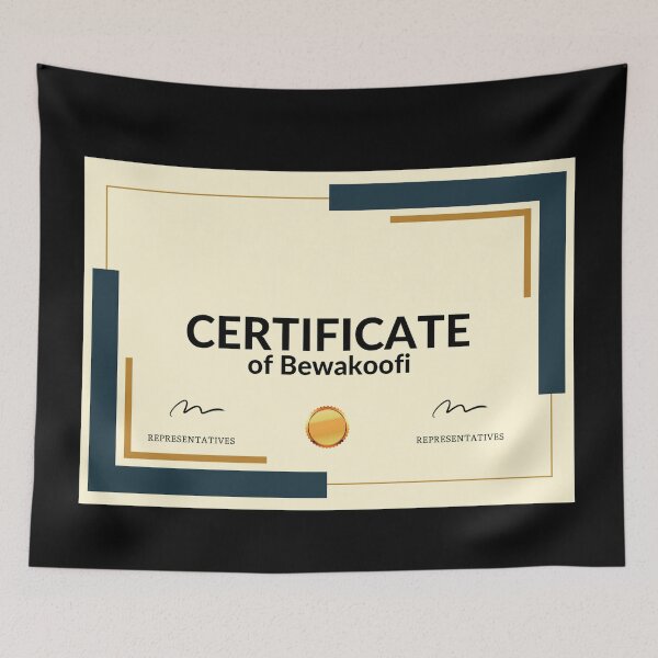 Item preview, Certificate of bewakoofi Hindi/Urdu Slang designed and sold by Amnaatiq.