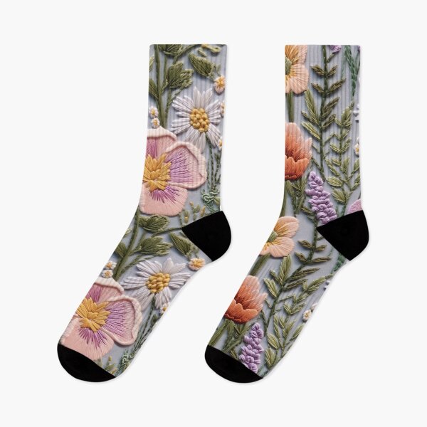 Item preview, Hand-Embroidered Floral Patterns on Fabric ,embroidery patterns,embroidery flowers. designed and sold by garden-secret.