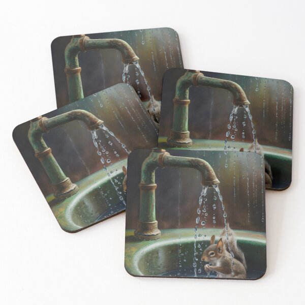 Item preview, Squirrel bathing. designed and sold by MyHappyArtShop.