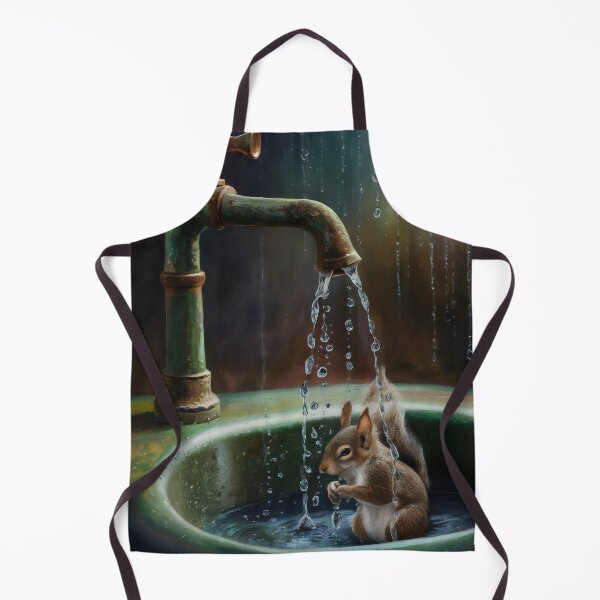 Item preview, Squirrel bathing. designed and sold by MyHappyArtShop.