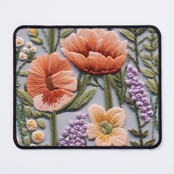 Item preview, Hand-Embroidered Floral Patterns on Fabric ,embroidery patterns,embroidery flowers. designed and sold by garden-secret.