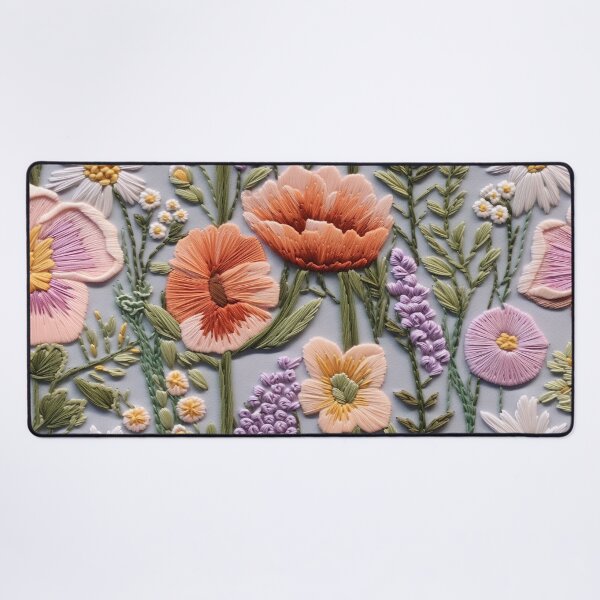Item preview, Hand-Embroidered Floral Patterns on Fabric ,embroidery patterns,embroidery flowers. designed and sold by garden-secret.