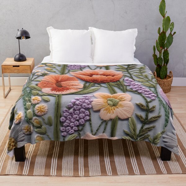 Item preview, Hand-Embroidered Floral Patterns on Fabric ,embroidery patterns,embroidery flowers. designed and sold by garden-secret.